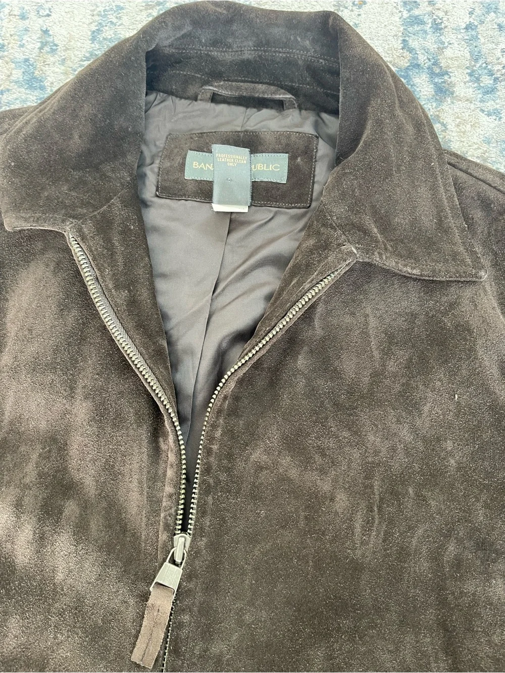 Banana Republic Dark Brown Suede Bomber Jacket